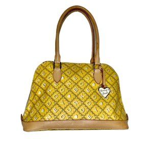 Dooney & Bourke | Yellow Hearts Monogram Canvas Lara Tote